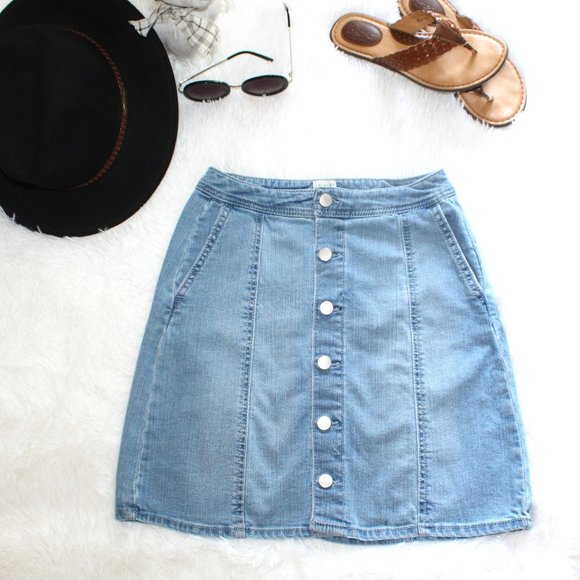 a new day Dresses & Skirts - a new day Denim Button Front Mini Skirt